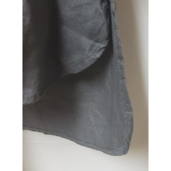 Women’s Ellen Tracy Gray 100% Linen Roll Tab Sleeve Zipper Front Blouse Sz S NWT - Picture 12 of 14